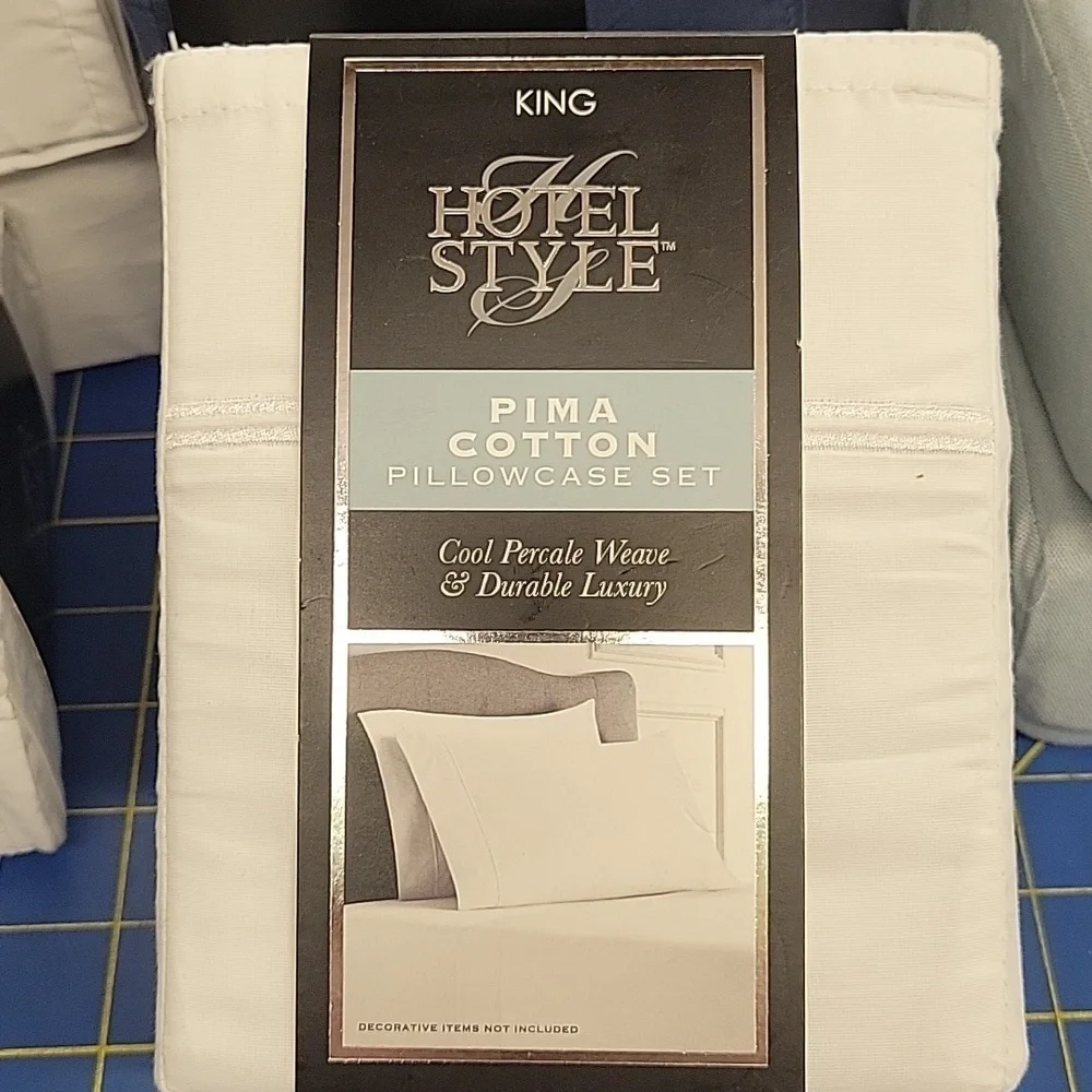 King Hotel Style Pima 300 ct Cotton Pillow Case Set of 2 in Pack